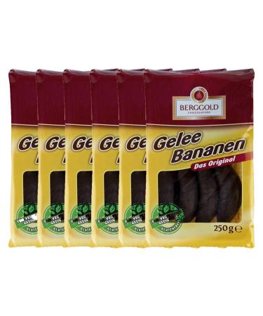 Berggold Jelly Bananas Pack of 6 (6 x 250 g)