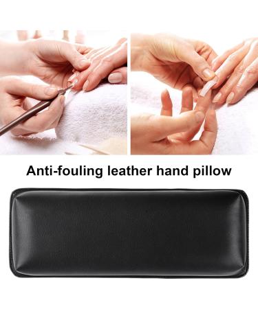 PERZOE Professional Nail Art Accessories Organizer Durable Resilient Hand Pillow for Nails Rectangular Faux Leather Space-Saving Comfortable Black 1pc 1pc Black - Buy Online on GoSupps.com
