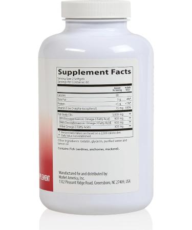 Heart Health Essential Omega III Fish Oil with Vitamin E High EPA & DHA for Heart Triglyceride & Blood Flow Support Lemon Oil Gluten-Free Non-GMO 60 Servings - Buy Online on GoSupps.com