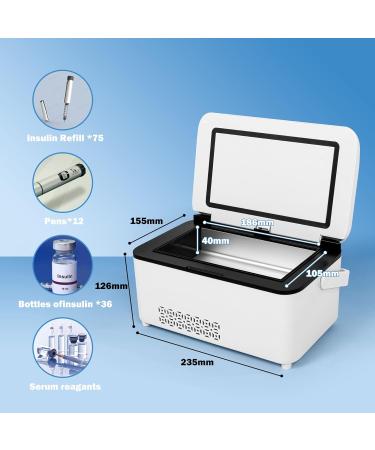 SevenChip Insulin Cooler Box - Portable Travel Mini Drug Refrigerator Case for Diabetics - USB Rechargeable - Buy Online on GoSupps.com