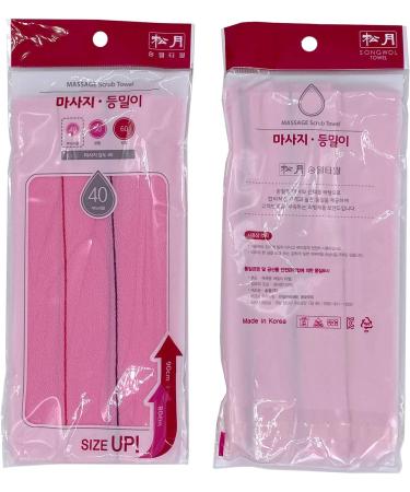 SONGWOL Korean Exfoliating Bath Towel Pink - Large Viscos, Made in Korea - Buy Online on GoSupps.com