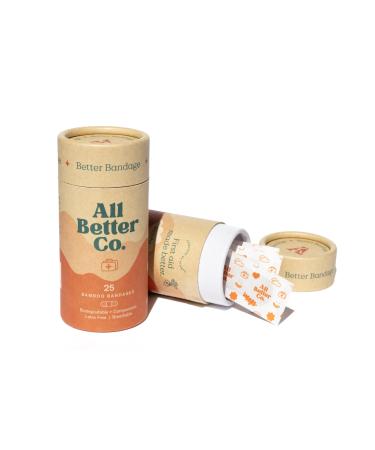 The Better Bandage - Organic Bamboo Hypoallergenic Earth-Friendly Adhesive - Pack of 25