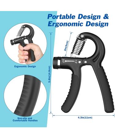 Aixpi Hand Trainer - Adjustable Forearm Training Device 10-60kg for Athletes & Rehabilitation | Finger Trainer & Gripper Coach - Black 1-Pack - Buy Online on GoSupps.com