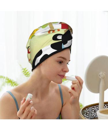 Farmfield Cute Animals Microfiber Hair Towel - Soft Absorbent Coral Velvet Wrap for Long Curly Thick Hair - Quick Dry for Women - Buy Online on GoSupps.com