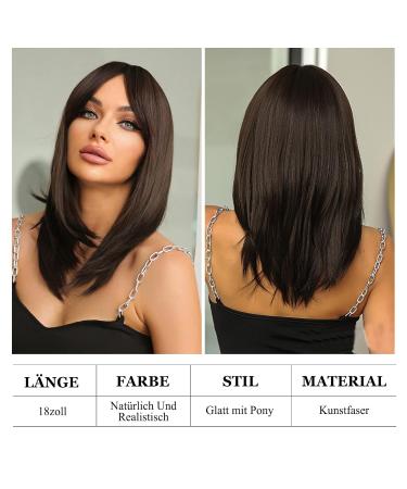 Testar 18 Inch Brown Wigs for Black Women | Glue-Free Shoulder Length Wigs for Daily Use & Parties - Buy Online on GoSupps.com