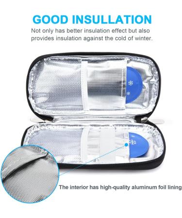 Youshares Insulin Cooling Bag - Diabetic Case with 2 Nylon Cooling Packs Black - Keep Insulin Safe & Cold for Diabetics - Buy Online on GoSupps.com