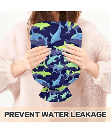 Heat Bottle with Underwater Sharks Cover - 2L Water Bag for Pain Relief & Headache Relief - Buy Online on GoSupps.com