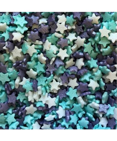 ICE STARS Sprinkles glimmer mini stars edible sugar cake decorations 50g - Buy Online on GoSupps.com