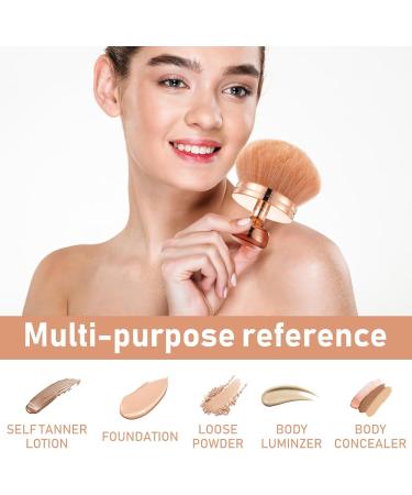 Telooco Extra Large Setting Powder Brush Rose Gold Kabuki Brush Soft Mushroom-Shaped Bronzer Brush Blush Brush for Face Body Foundation Lotion Loose Powder Applicator - Buy Online on GoSupps.com