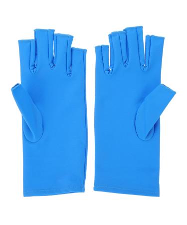 minkissy 1 Pair Nail Gloves Manicure Nail Art Mittens Uv Shield Gloves Hands Glove Down Mittens Gloves Skincare Gloves Nail Lamp Glove Dryer Elastic Hand Gloves Child Blue