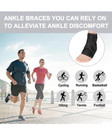 Adjustable Ankle Brace for Achilles Tendonitis - X-Shaped Support for Men & Women | Breathable Ankle Wrap for Running Cycling Hiking & Sports - Buy Online on GoSupps.com