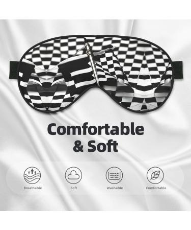 Checkered Flags Race Flags Soft Sleep Eye Mask Female Breathable Eye Patch Perfect for Travel and Relaxation - Buy Online on GoSupps.com