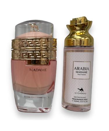 Arabian Madame Gift Set 2 in 1-Eau De Parfum & Body Mist - Original Fragrances From Dubai- Parfum With Notes of Lemon Orange and Vanilla - Buy Online on GoSupps.com