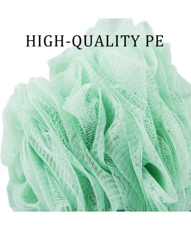 4 Pack Extra Large Bath Loofah Sponge Set - Mesh Pouf Scrubber for Shower, Pink White Blue Green - Buy Online on GoSupps.com
