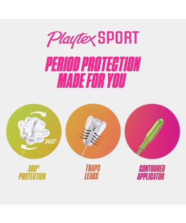 Playtex Sport Tampons Super Absorbency 48 Count - White, Unscented | Buy Now - Buy Online on GoSupps.com