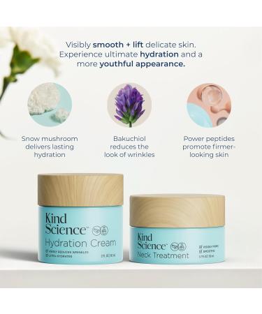 Kind Science by Ellen DeGeneres Face & Neck Duo - Anti-Aging Skin Care Set with Hydration Cream & Firming Neck Treatment | Reduce Wrinkles & Tighten Skin - Buy Online on GoSupps.com