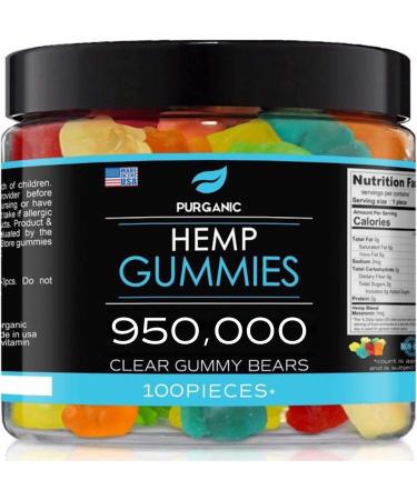 Purganic Hemp Gummies – Helps Support Sleep, Peace and Relaxation - High Strength and Support All Natural Tasty Fruit Flavors - Made in USA – 100ct