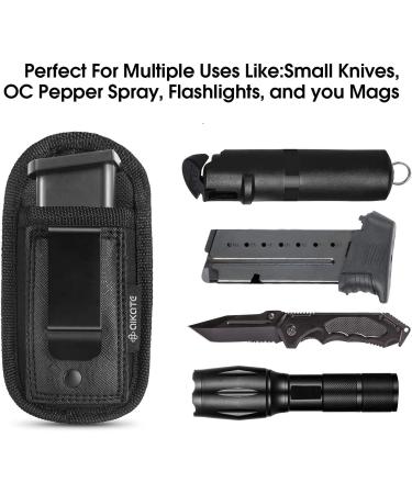 2 Pack Universal Magazine IWB Pouch for Concealed Carry - Fits S&W, Sig Sauer, Ruger, Glock - 9mm .40 .45 .380 .357 - Fits All Pistols - Handgun Ammo Holsters - Buy Online on GoSupps.com