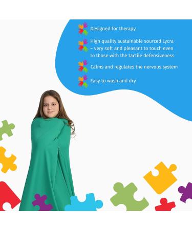 Sensory Owl Full Body Sock - Deep Pressure Stimulation Toy for ADHD, Autism & Anxiety Relief - Small Green Size - Super Soft Lycra Wrap - Sensory Exercise Therapy - Buy Online on GoSupps.com