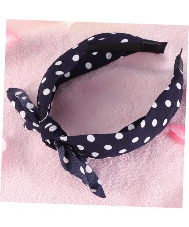 minkissy Bowknot Hair Band Women Hair Hoop Women Headband Polka Dot Headband Blue Miss Black and White Stripes Head Hair Accessories - Buy Online on GoSupps.com