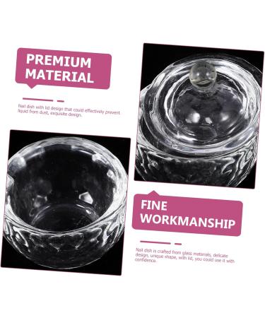 Zerodeko Wedding Decor Manicure Nail Dish Cup Nail Dish Cups with Lids Dish for Acrylic Nails Manicure Nail Cup Nail Cups Nail Art Accessories Heart-shaped Food Jar Glass - Buy Online on GoSupps.com