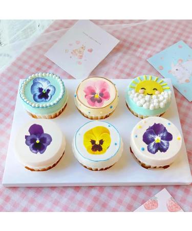 60 Edible Flower Pansies for Cake Decoration | Catelves | Perfect for Weddings & Celebrations - Buy Online on GoSupps.com