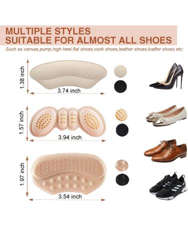 Shop Heel Pads & Inserts for Shoes | Comfort & Fit Solutions for Men & Women - 6 Pairs Beige & Black - Buy Online on GoSupps.com