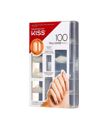 KISS 100 Full Cover Nails Kit Short Square | Short Length Nails Set - Buy Online on GoSupps.com
