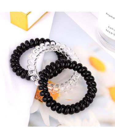 Jesslab Spiral Hair Ties - 10 Traceless Plastic Coil Ponytail Holders for Women & Girls | No-Damage Hair Accessories | Color Sorted (#9) - Buy Online on GoSupps.com