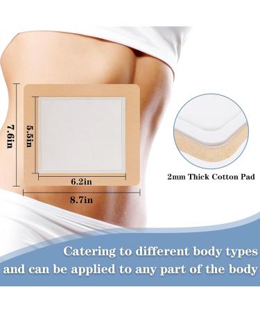 NADSSJL 10 Pack Castor Oil Pack Wrap Self-Adhesive Castor Oil Pack Kit for Liver Detox Aid Sleep Highly Absorbent Castor Oil Wrap Flexible Cotton No Wash Anti-Seepage (Oil Not Included) - Buy Online on GoSupps.com