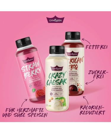 Gymqueen Mamma Mia Zero Sauce 3x265ml - Low-Calorie Fat-Free Sugar-Free Curry Ketchup for Salads & Dishes - Vegetarian & Lactose-Free - Buy Online on GoSupps.com