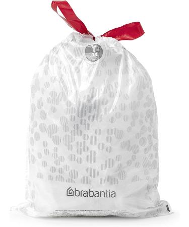 Brabantia Perfectfit Code Y Garbage Bag Multipack - 20L Extra Strong 120 White Bags with Train Tape - 6 Rolls - Buy Online on GoSupps.com