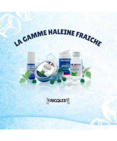 RICQLES-MINT PASTILLES WITH SUGARS-Fresh breath Transport sickness-Peppermint taste-NEW FORMULA-45g metal tin - Buy Online on GoSupps.com