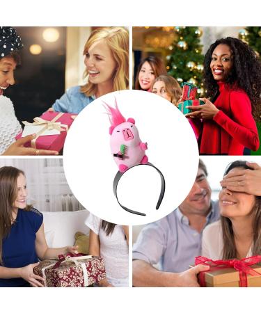 Aizuoni Capybara Hair Bands Capybara Animal Funny Headband | Cute Animal Hair Hoop Non Slip Solid Head Band Plush Doll Headband for Face Washing Pink - Buy Online on GoSupps.com