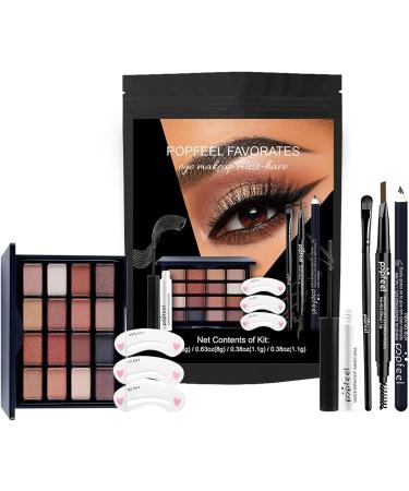 Eyeshadow Eye Liner Eye Makeup Set Eyeshadow Eye Liner Mascara Portable Eye Enhancing Kit Long Lasting Waterproof/Set Eye Enhancing Kit Eyeshadow Eye Liner & Mascara for Women Eye Makeup - Buy Online on GoSupps.com