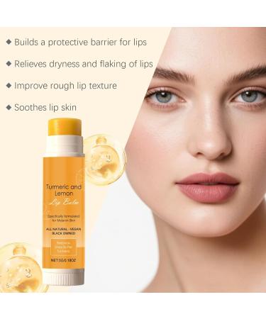 3 Pack Turmeric and Lemon Lip Balm Lemon and Turmeric Lip Scrub for Dark Lips Lip Exfoliator Scrub for Smokers Reduce Fine Lines Lip Treatment Help Fade for Lip Softening & Hydration - Buy Online on GoSupps.com