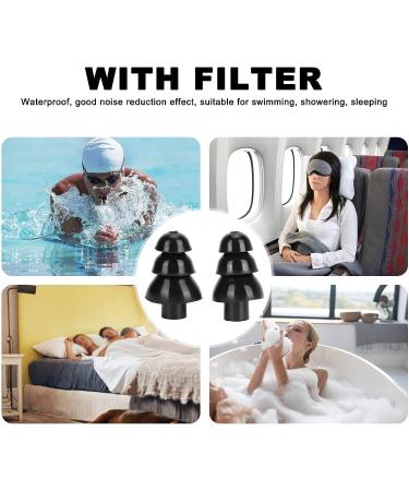Tree Shape Design Silicone Earplugs for Swimming, Waterproof & Fashionable - Black - Buy Online on GoSupps.com