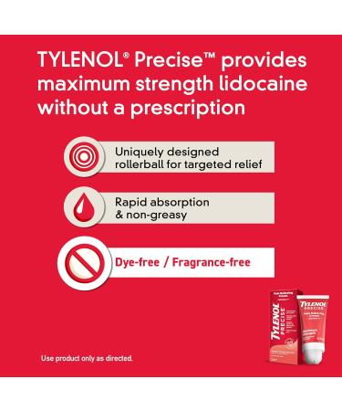 Tylenol Maximum Strength 4% Lidocaine Pain Relieving Cream - 4oz for Back Knee & Joints - Fragrance Free & Fast Relief - Buy Online on GoSupps.com