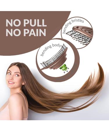 marQus Detangle Hair Brush - Ultra-Soft Bristles for All Hair Types - Men & Women - Wet and Dry Hair - 1pc Metallic Brown - Buy Online on GoSupps.com