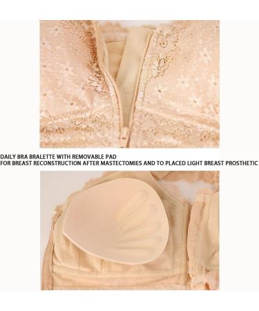 XWSM Front Zipper Post Surgery Mastectomy Bra - All-Day Comfort with Pocket Chest Pad for Women - Sporty Corset Underwear - Large Red - Buy Online on GoSupps.com