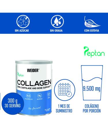  Weider Weider Collagen Pack DUO Hydrolized Collagen Peptide Peptide Enriched with Hyaluronic Acid Magnesium & Vitamin C. For Bone & Joint Health Flavour-Free Pack of 2 x 300g - Buy Online on GoSupps.com