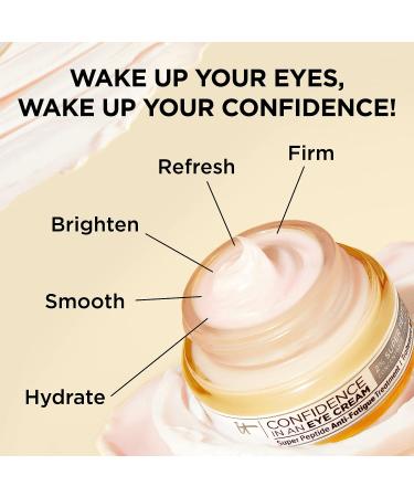 IT Cosmetics Confidence in an Eye Cream - Anti Aging Solution for Dark Circles & Crow's Feet - 48HR Hydration with Super Peptide Concentrate - Day & Night Formula (0.5 Fl. Oz) - Buy Online on GoSupps.com