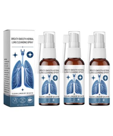 Clawrex Herbal Lung Cleansing Spray Set 3 Pieces Lung Cleansing Spray for Freed Airways Gentle Body Care for Clearing and Breathing Body Refresher 90 ml
