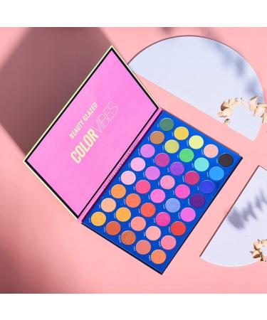 40 Colors Eyeshadow Palette - Pigmented Glitter & Shimmer Makeup for Colorful Eye Looks | Silky Matte Cosmetics - Buy Online on GoSupps.com