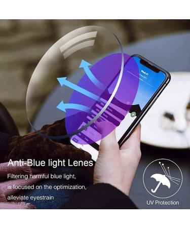 Twaynorb Sapphire Anti Blue Light Reading Glasses - High Hardness Dual Focus Style 3 (2.50 for 55-60 Years) - International Shipping Available - Buy Online on GoSupps.com