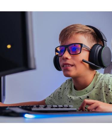 Horus X Kids Blue Light Blocking Gaming Glasses - Professional Filter for Computer Screens (Games TV Smartphones) - Hope Amber - Buy Online on GoSupps.com