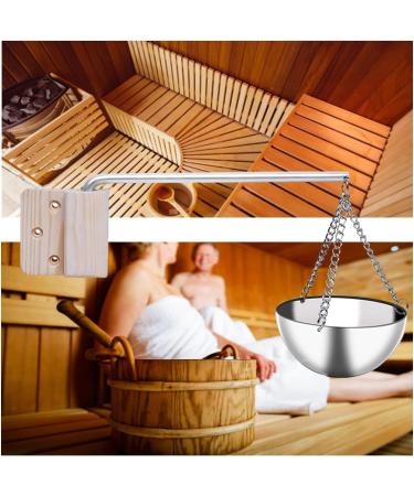 Aroma Bowl Sauna - 850ml Stainless Steel Aroma Bowl for Spa & Sauna Accessories | Vaporizer Shell & Hanging Oil Dish - Buy Online on GoSupps.com