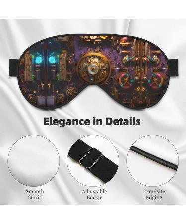 SSIMOO Bronze Gears Clock Eye Mask - Soft Breathable Travel Eye Patch for Relaxation | International Shipping - Buy Online on GoSupps.com