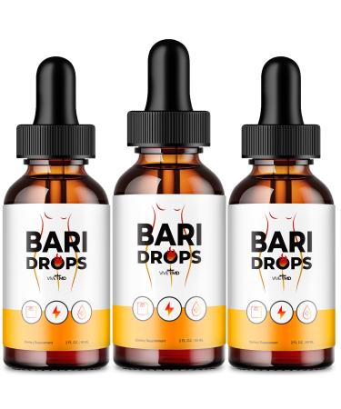Bari Drops Bari Drops Extract Liquid Keto Drops All Natural Formula - Maximum Strength Bari Liquid Drops Health Fitness Keto Vitamin Support Overall Wellness Baridrops Bari Drops Reviews (3 Pack)