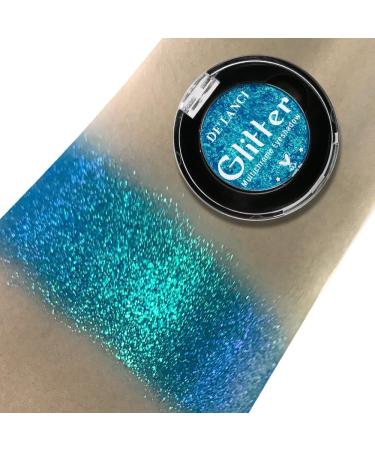 Metallic Duo-chrome Eyeshadow Makeup High Pigment Blue Purpul Green Multichrome Eyes Shadows Shimmery LongWear Gorgeous Color Bright and Vibrant Glitter Eye Shadow No Creasing Talc Free Blue Green #3e - Buy Online on GoSupps.com